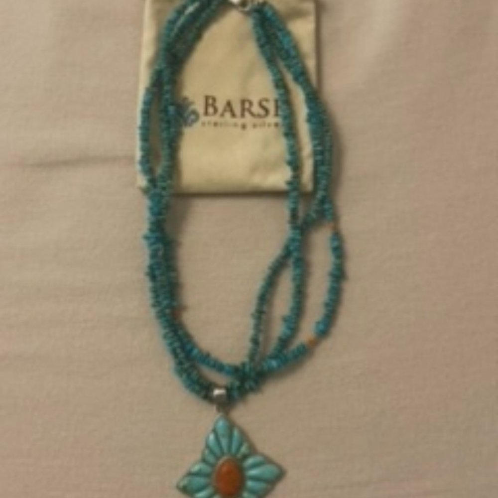 Barse Turquoise & Coral Necklace
